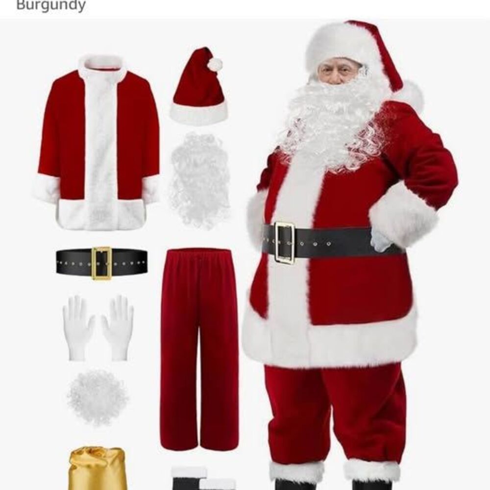 SOMOYA Christmas Santa Claus Costume for Men 2x